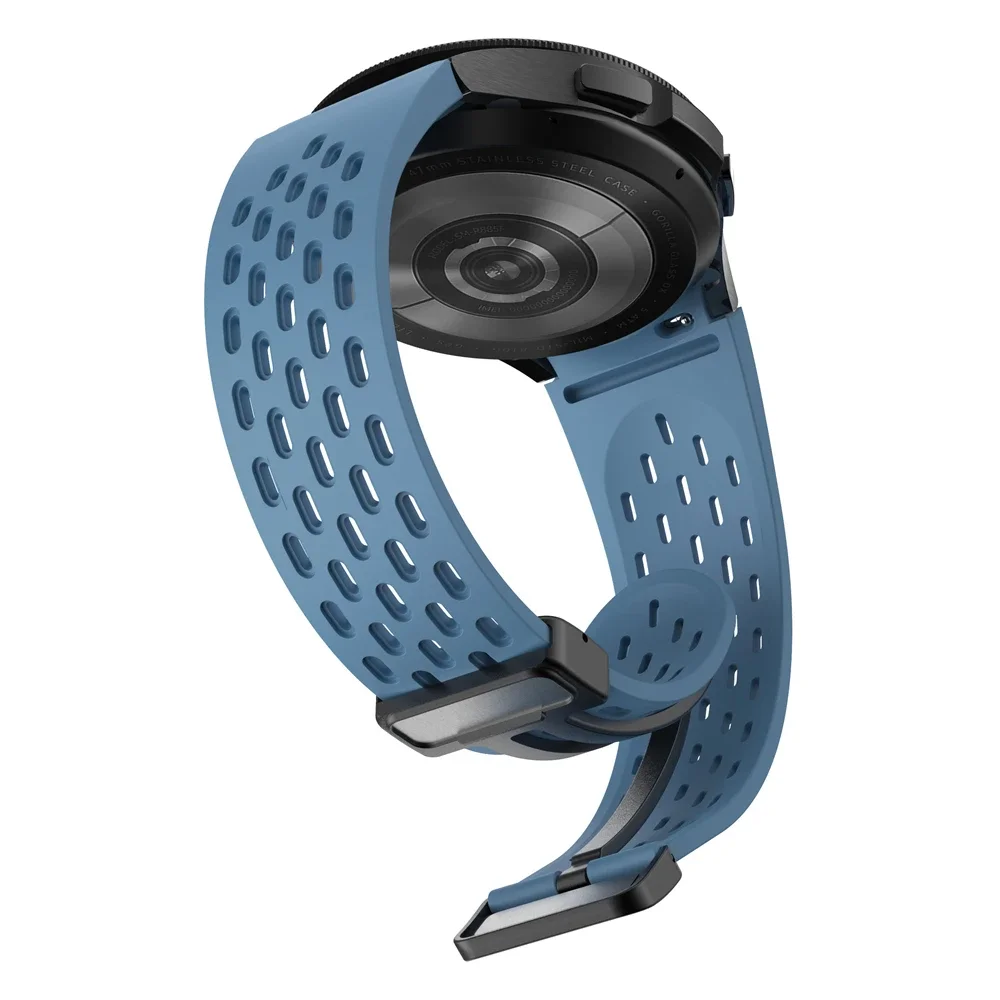 Correas de silicona sin huecos para Samsung Galaxy Watch 40mm 44mm 47mm 46/43mm reloj 7 5 Pro 6 4 pulsera clásica con extremo curvo - imagen 3