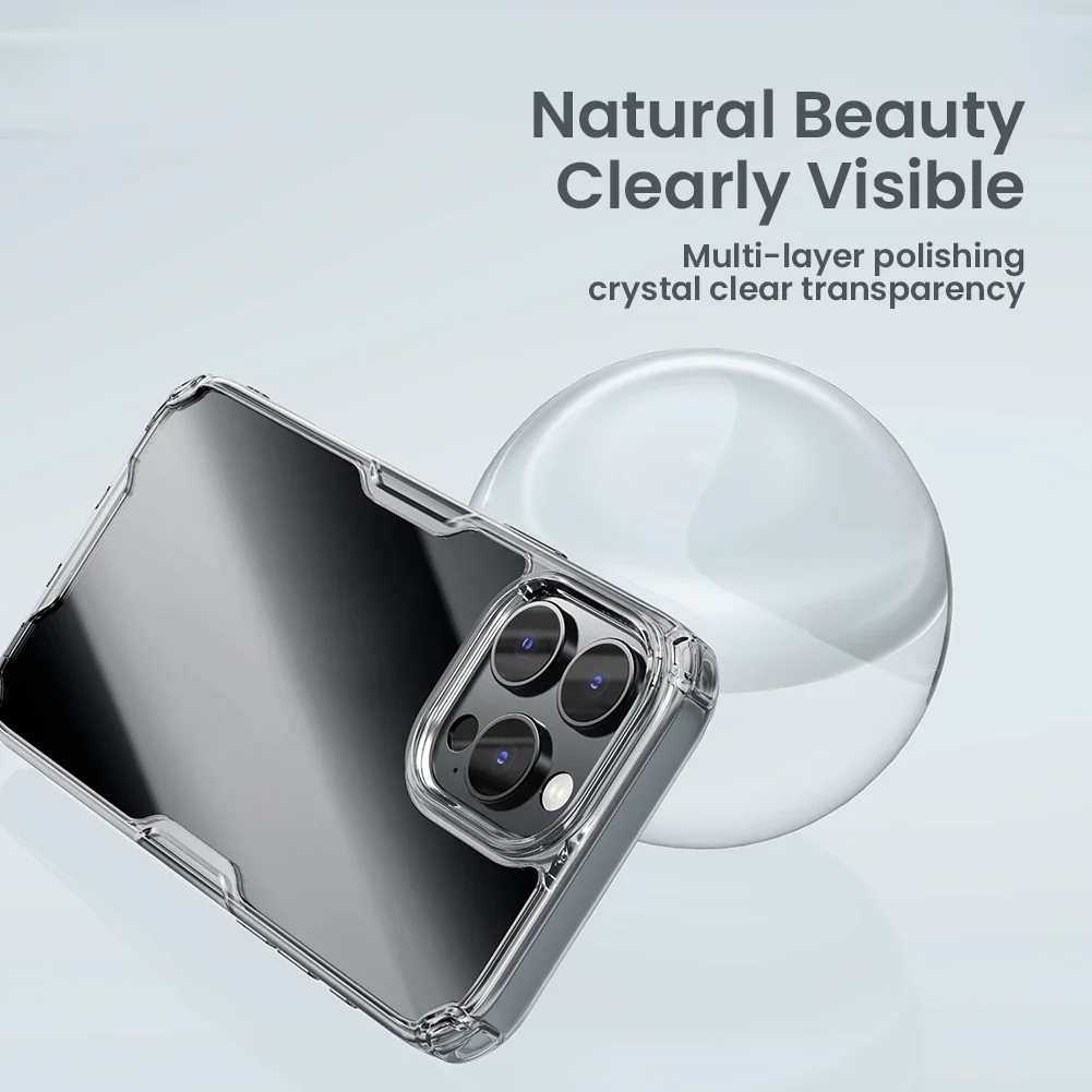 Nillkin para iPhone 16 Pro / 16 Pro Max funda Nature TPU fundas de teléfono transparentes de alta calidad protección trasera de silicona - imagen 3