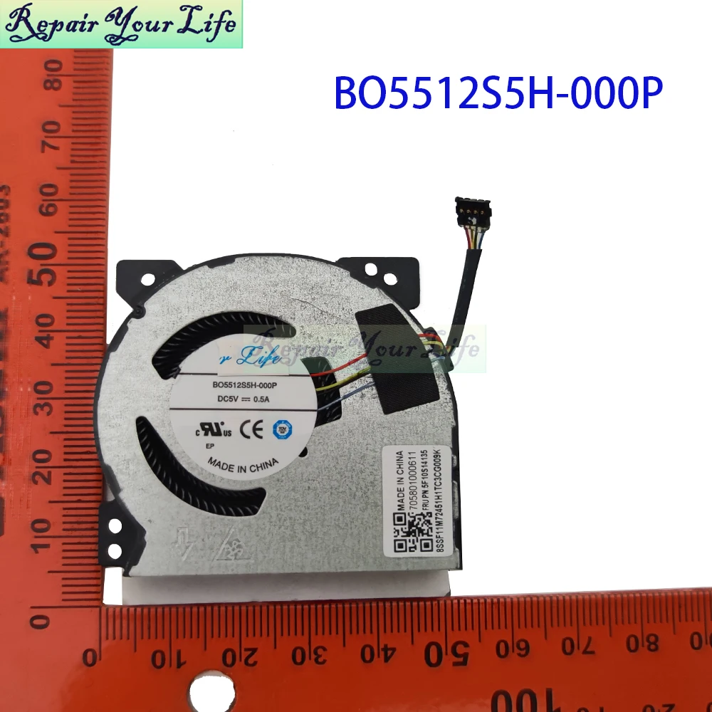 Ventilador de refrigeración de CPU para Lenovo Legion Go 8APU1 tipo 83E1, ventiladores de radiador para consola portátil 5F10S14134 5F10S14135 BO5512S5H-000P - imagen 5
