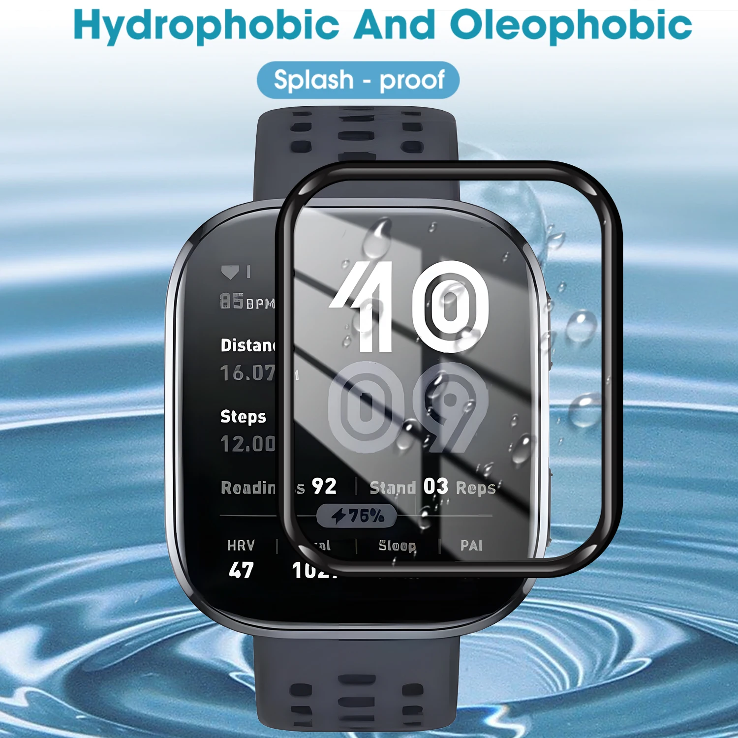 Películas protectoras de cobertura completa para reloj inteligente Amazfit Bip 6, Protector de pantalla curvo 3D, antiarañazos, accesorios para Amazfit Bip6 - imagen 5