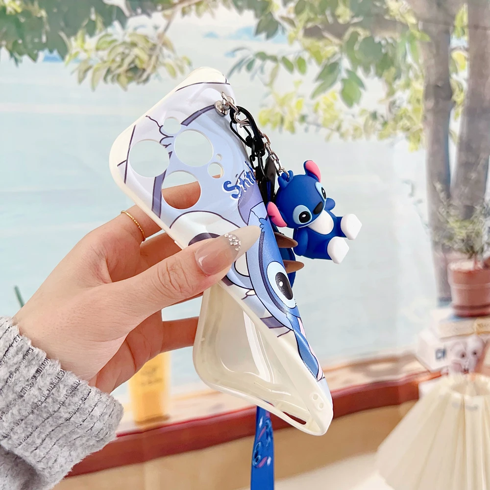 Para iPhone 16 15 14 13 12 11 Pro Xs Max Xs XR 7 8 6 Plus e SE 2020 2022 funda ondulada con chupete con cuerda de soporte - imagen 5