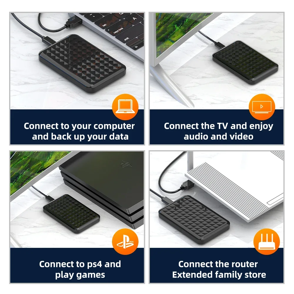 MAIWO-carcasa para disco duro externo SATA a USB 3,0, carcasa transparente tipo C SATA HDD SSD de 6TB para PC y portátil, 2,5 pulgadas - imagen 4