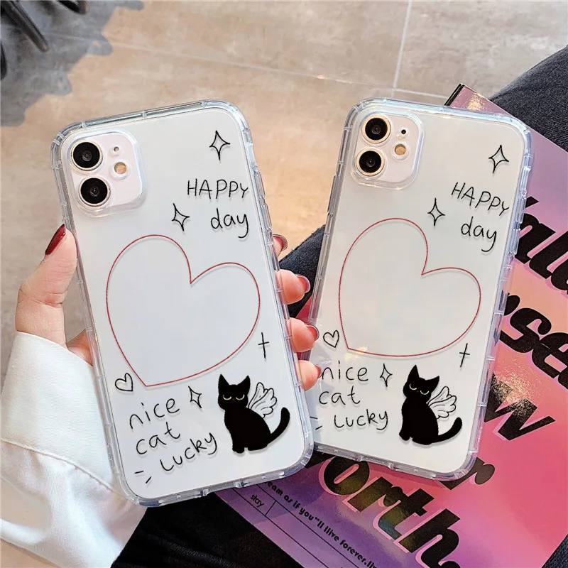 Funda de teléfono transparente con forma de gato y Animal para iPhone 16, Fundas para iPhone 17 Pro Max 11 13 15 14 12 Air 17promax, funda de silicona a prueba de golpes - imagen 5