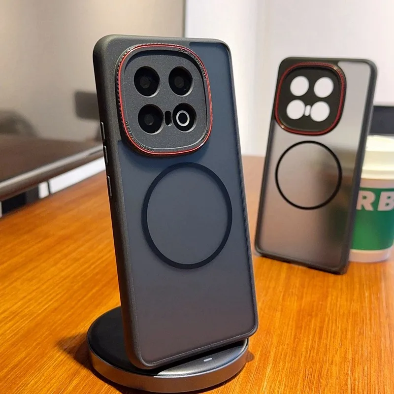 Para VIVO iQOO 13 funda magnética ELVEV a prueba de golpes mate translúcido duro PC lente protección succión cubierta del teléfono - imagen 2