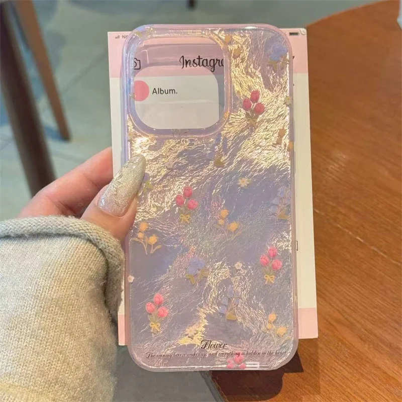 Preciosa funda de teléfono con patrón de vórtice de moda Floral rosa para iPhone 16 15 14 13 12 11 Pro Max XS XR X 7 8 Plus, funda suave de silicona - imagen 3