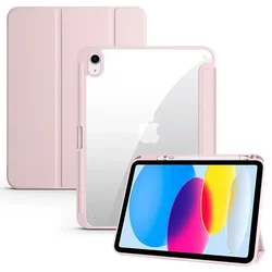 Funda Acrílica Transparente iPad Plegable con Portalápices