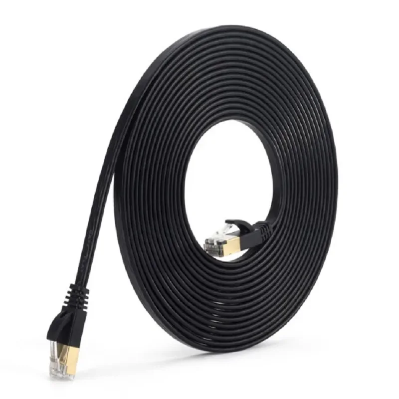 Cable Ethernet Cat8 de 30m, Cable de red plano CAT 8 de 2000Mhz, 40Gbps, Cable de conexión Lan de red CAT8 RJ45 para enrutador de módem PS 5/4 - imagen 4
