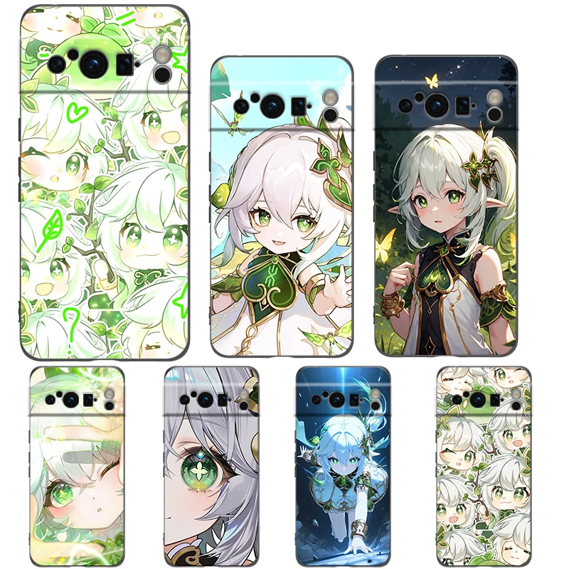 Para Google Pixel 10 Pro funda de teléfono Pixel 9 Pro XL TPU funda Pixel 8 Pro 9A 8A 7A 7 6A 6 Pro funda suave Genshin Impact Nahida