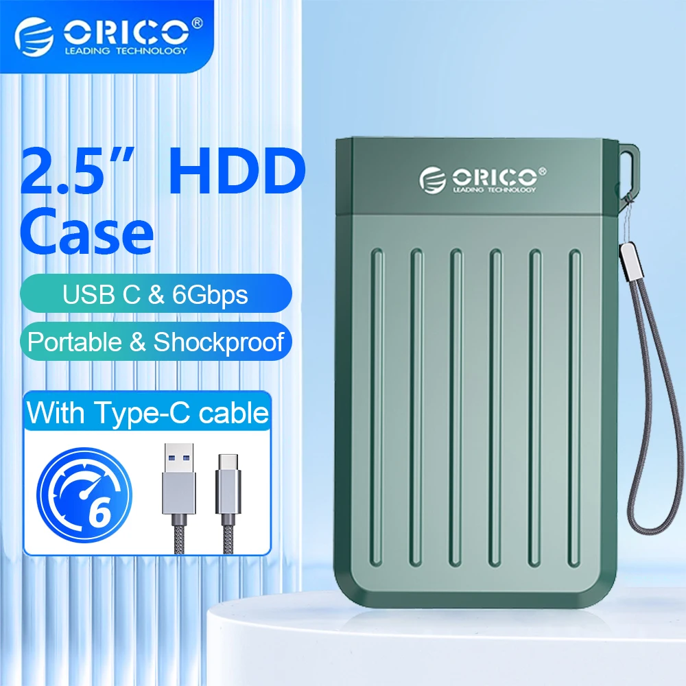 ORICO HDD Case Type C 6Gbps HDD Case 2.5 pulgadas SATA a USB 3.1 Hard Drive Case para 2.5 "HDD Support UASP External HDD Enclosure - imagen 2