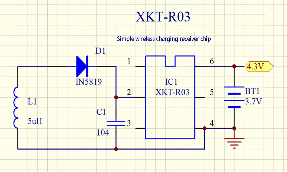 Taidacent-receptor de carga inductivo de 10 piezas, Chip receptor de cargador inalámbrico IC de 150mA - imagen 3