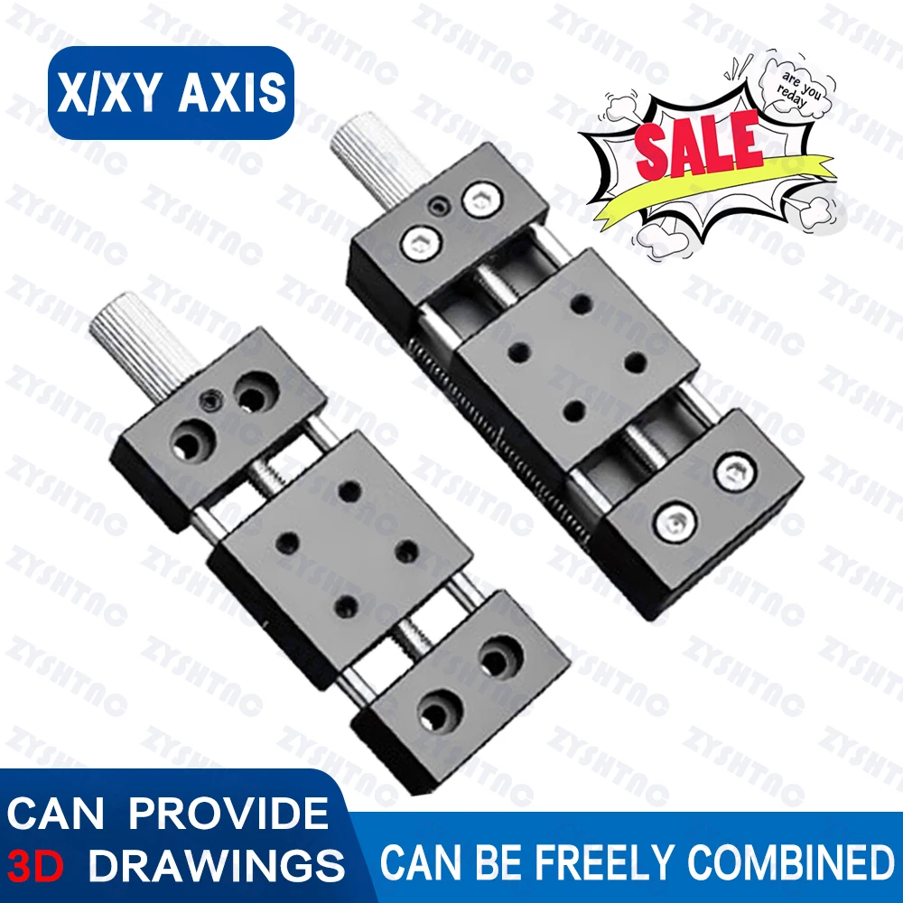 Eje X/XY XKNEJ micro desplazamiento etapa deslizante manual alimentación tornillo guía carril superficie deslizante 20/25/30A plataforma 30*30mm
