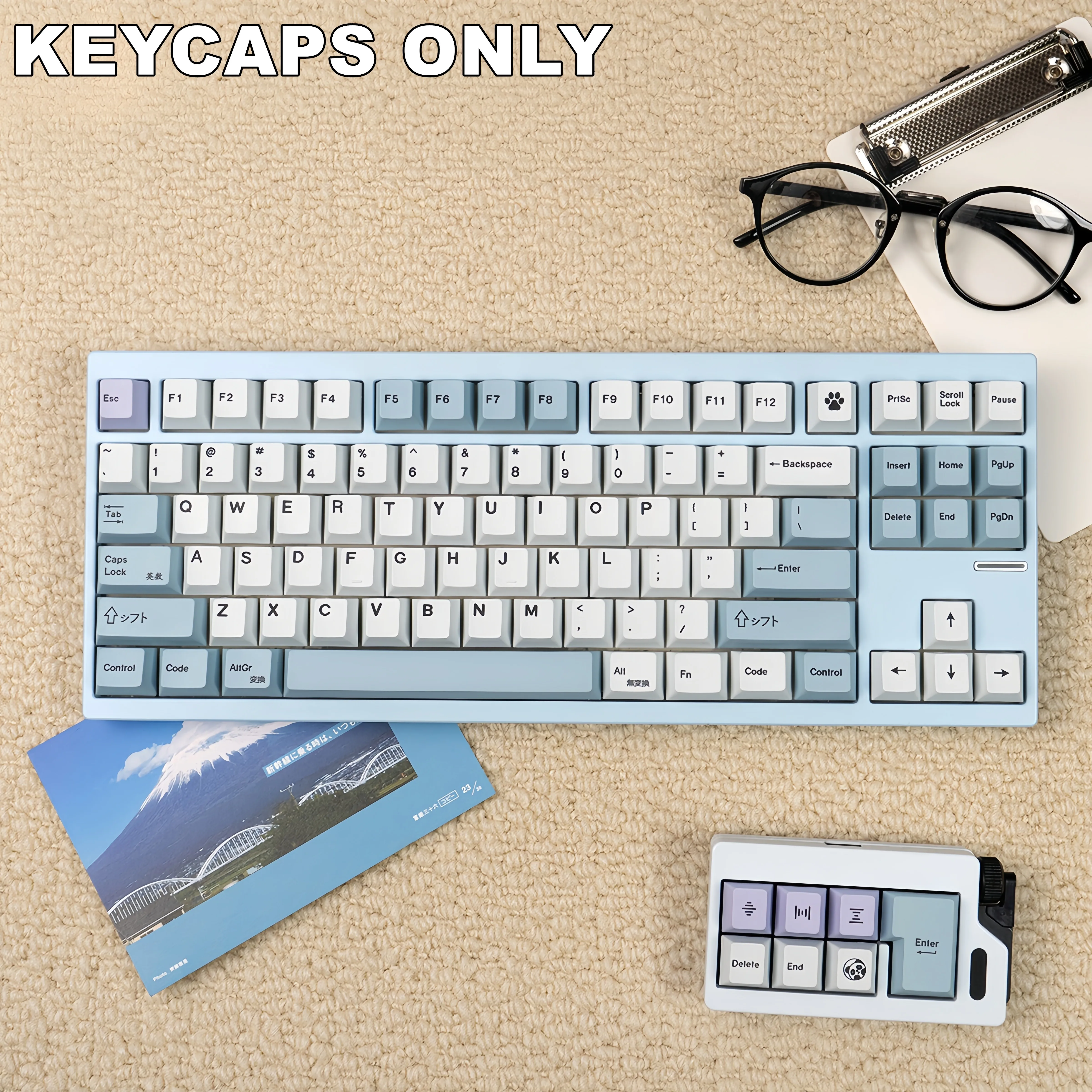 Juego de teclas sublimadas con tinte de perfil de cereza, 143 teclas, patata morada, PBT, para Mx Cherry Gateron Switch, Kit de teclado mecánico - imagen 3