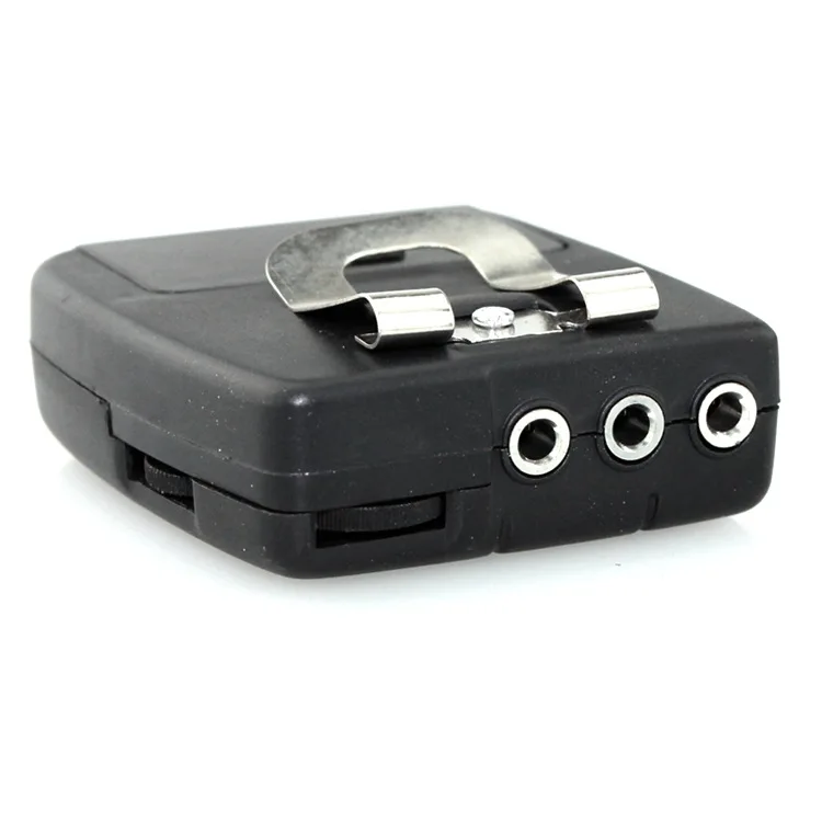 Intercomunicador de plástico negro para motocicleta, Kit de auriculares con cable para casco, walkie-talkie, Audio portátil - imagen 3