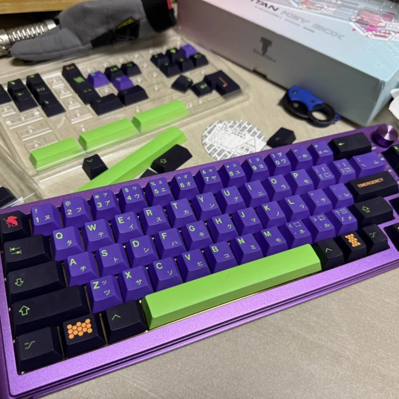 Juego de teclas EVA-01 totalmente transparente para PC, 171 teclas, alta transparencia y resistentes al desgaste, teclas originales de altura de fábrica - imagen 4