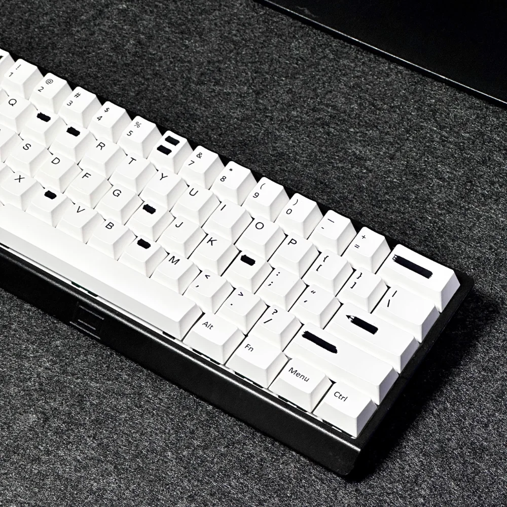 Teclas modificadas de 128 teclas PBT, teclas de cereza personalizadas de color blanco puro, adecuadas para teclado mecánico de jugadores Cherry MX - imagen 2