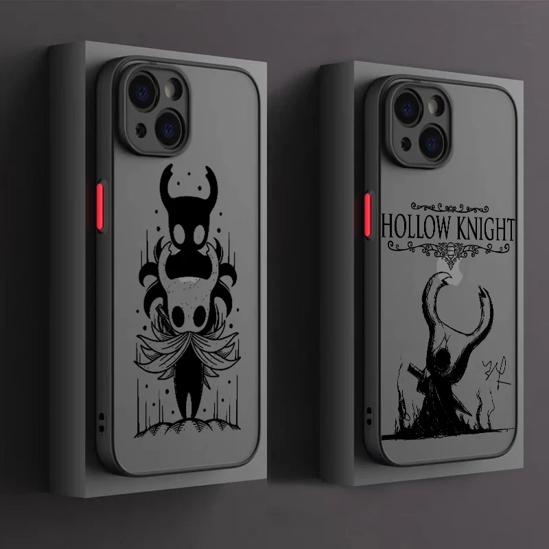 Funda de teléfono The Hollow Knight para Apple iPhone 15 14 13 12 11 XS Mini Pro Max 8 XR X mate esmerilado translúcido - imagen 3