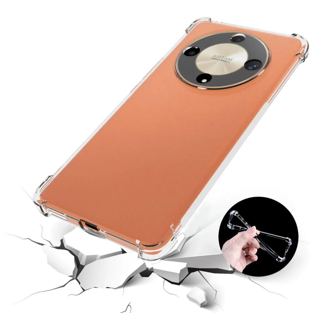 Para Honor X9 X9A X9C X9B funda de teléfono de silicona transparente gruesa a prueba de golpes para Honor Magic 5 6 7 Lite funda transparente - imagen 2