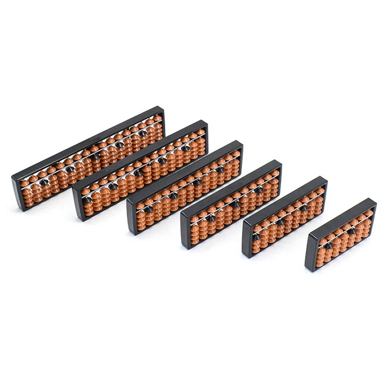 Varillas de 7/9/11/13/15/17 dígitos, ábaco estándar, cuentas marrones, calculadora Soroban, herramienta de conteo, matemáticas, juguetes de cálculo para principiantes - imagen 5