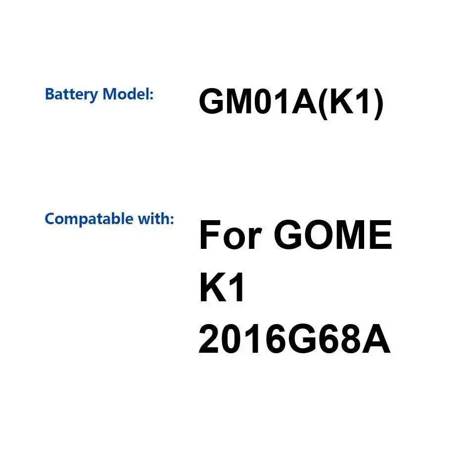 Alto rendimiento de la batería del teléfono móvil para Gome K1 2016G68A GM01A 3500Mah