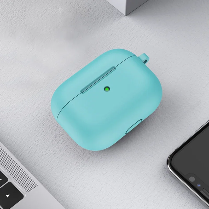 Funda protectora de silicona para auriculares AirPods 3 de 3. ª generación, con agujero de gancho, almohadillas para los oídos - imagen 3