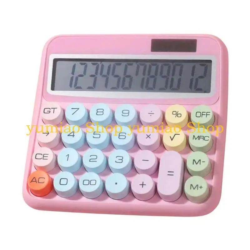 587b Calculadora mecánica 12 dígitos con calculadoras botones grandes Pantalla LCD - imagen 5