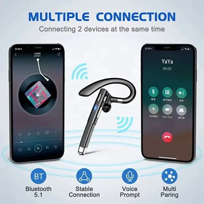 Auriculares inalámbricos Bluetooth con micrófono incorporado para llamadas manos libres y escuchas de música - imagen 4