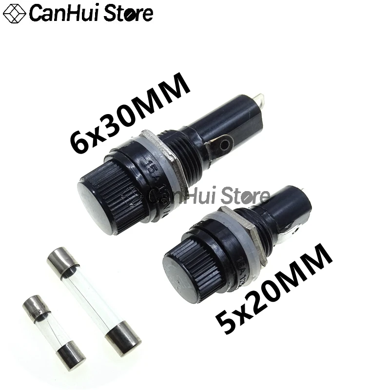 Portafusibles de vidrio, 1/5 piezas, 5*20mm, 6*30 MM, 5x20, 6x30mm, tubo de seguro