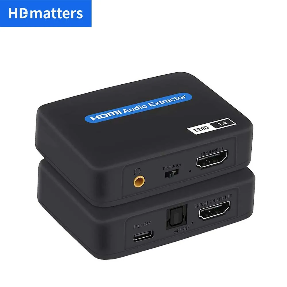 Extractor de Audio HDMI 4K, divisor de Audio HDMI a toslink + Audio auxiliar + divisor convertidor de vídeo HDMI para PS4, PS5, HDTV y DVD - imagen 2