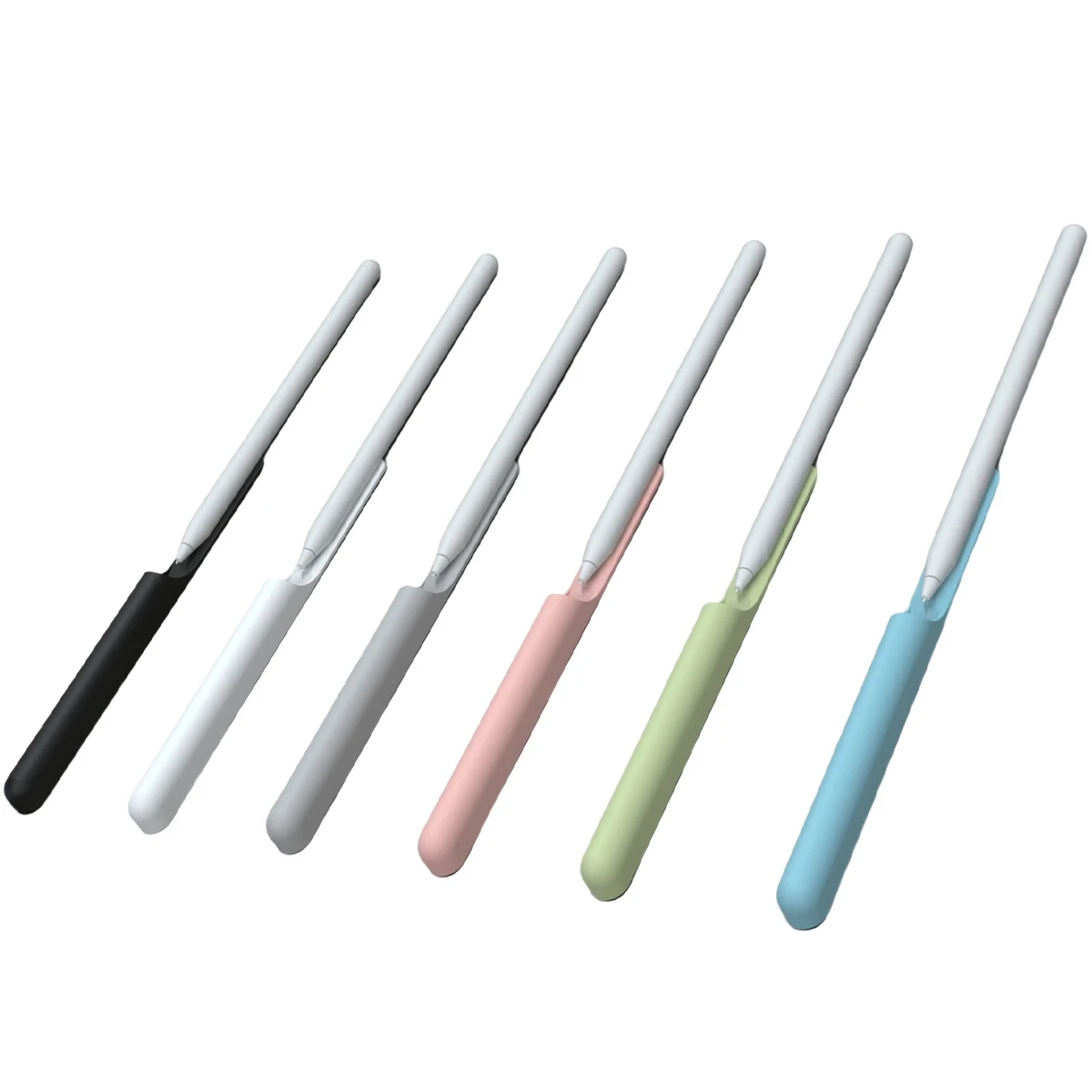 Portalápices de silicona para tableta, ranura para lápiz óptico para Apple Pencil 2 Gen, soporte con ranura para lápiz de succión suave, estuche para bolígrafo Compatible con condensador