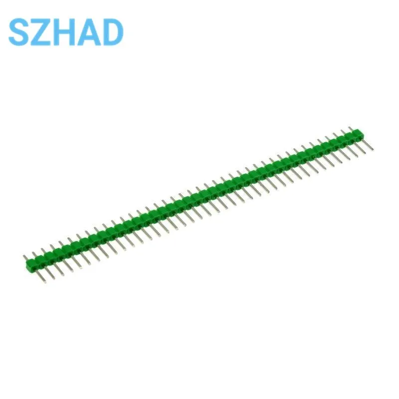 Lote de 10 unidades de 40 Pines, 1x40 colores, macho de una sola fila de 2,54 MM, Conector de cabezal de Pin rompible, Pin de tira para Kit de bricolaje - imagen 5
