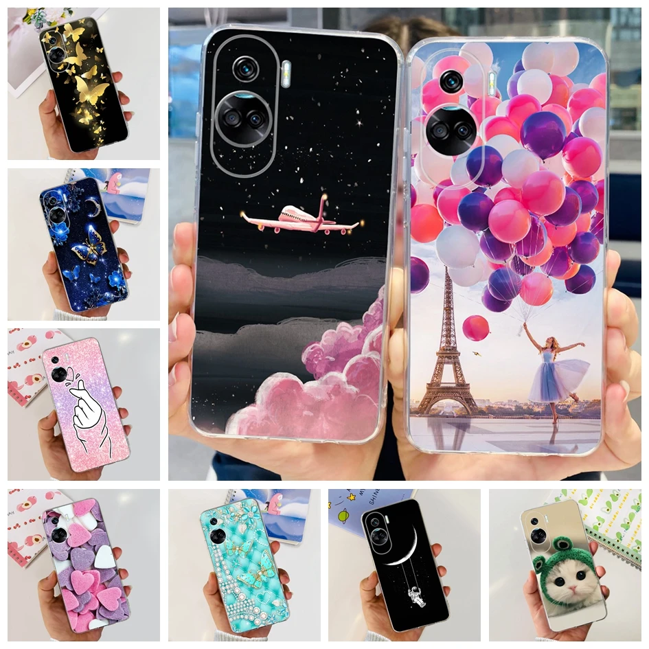 Para Honor 90 Lite 2023 funda con patrón de moda funda trasera transparente de silicona suave para Honor90 Lite CRT-NX1 funda de teléfono Honor 90Lite Capa