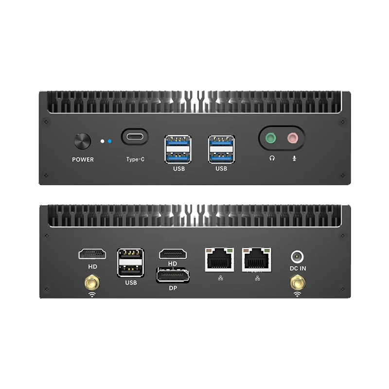 Mini PC sin ventilador Procesadores Intel Core de 12. a/13 a generación Windows11 2xDDR4 2x M.2 NVMe SSD Thunderbolt4 2xHDMI 1x DP 2x Ethernet WiFi6 - imagen 4