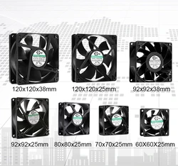 SXDOOL Ventilador EC Axial 60-120 mm, doble bola, silencioso 110-240V