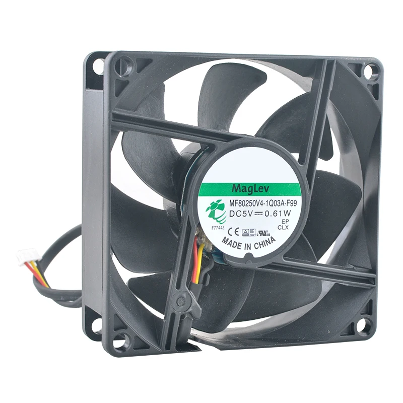 MF80250V4-1Q03A-F99 8cm 80mm ventilador 80x80x25mm DC5V 0,61 W 3 pines ventilador de flujo axial silencioso ventilador de refrigeración para fuente de alimentación del enrutador - imagen 3