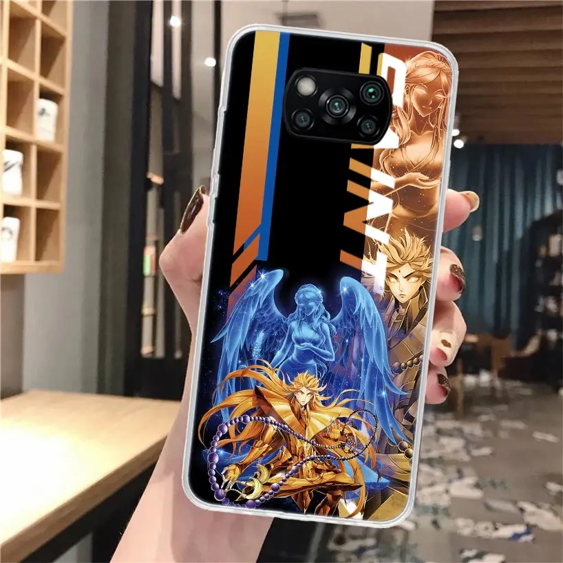 Funda de teléfono de silicona de Anime Saint Seiya para Xiaomi Poco X3 Nfc X5 X6 X7 F7 Ultra F6 F5 Pro M6 M5S X4 F4 GT M4 M3 F3 cubierta Poco X3 N - imagen 5