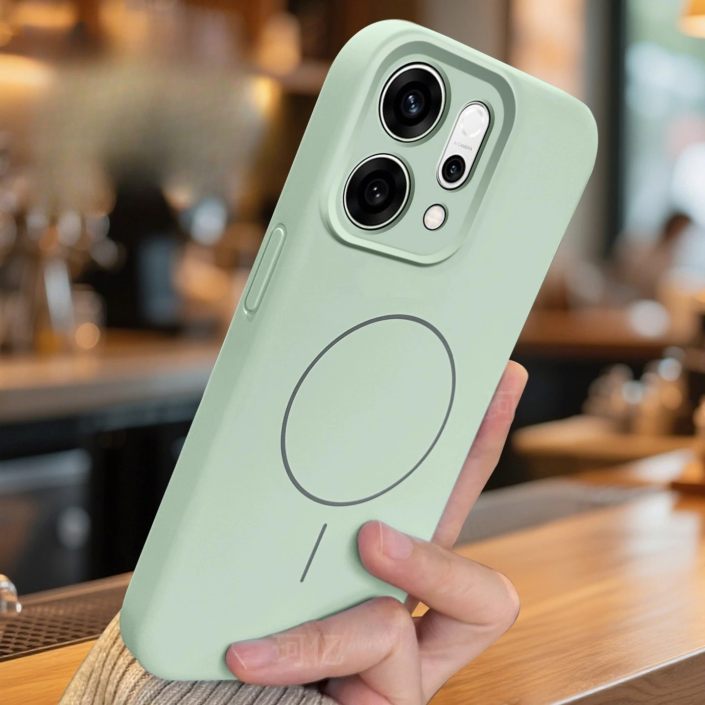 Para OPPO Reno 14 13 Pro Funda de silicona magnética Simple amigable con la piel para OPPO Reno14 Pro Funda de parachoques absorbente de golpes - imagen 3