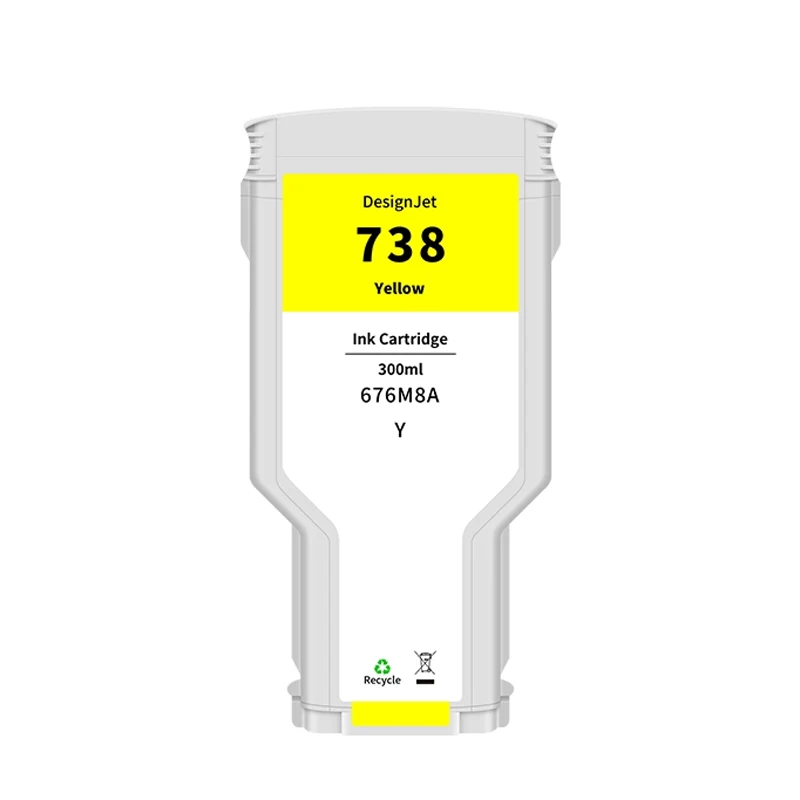 498N8A 676M6A 676M7A 676M8A tanque de tinta 300ML cartucho de tinta con tinta pigmentada para impresora HP 738 HP738 Designjet T850 T950 - imagen 5