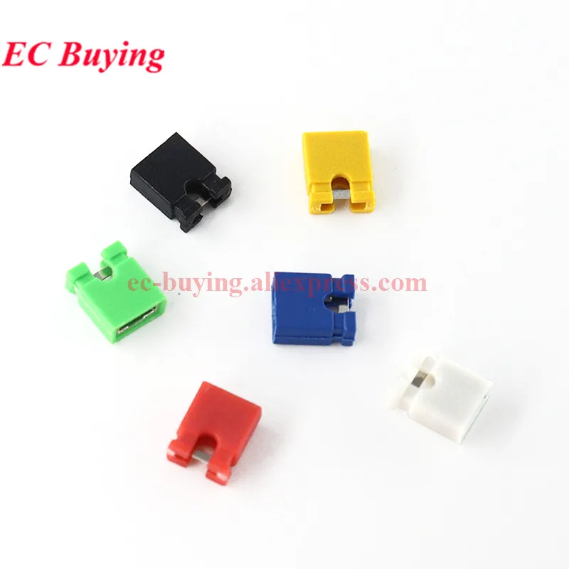 50-100 Uds tapa de puente 2,54mm 2,0mm 1,27mm cabezal de Pin de paso tapa corta conector de carcasa de cable derivación cubierta de enchufe de puente de tipo largo - imagen 5