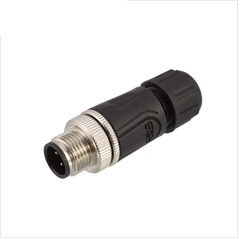 Conector M12 resistente al agua, montaje de 2 3 4 5 6 8 12 pines, enchufe de aviación de soldadura, conectores industriales IP67 de plástico macho hembra, 1 ud. - imagen 3