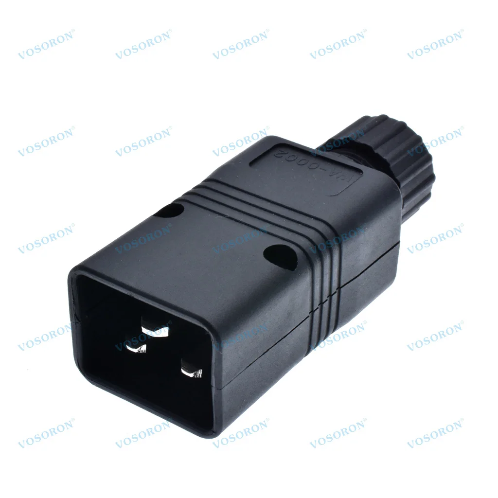 Enchufe recable IEC 320 16A 250V codo de 90 grados IEC320 C20 conector de alimentación DIY, conectar C19 hembra C20 macho enchufe adaptador de CA - imagen 5