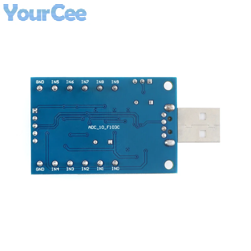 STM32F103C8T6 Interfaz USB 10 canales 12 bits AD Adquisición de datos de muestreo Módulo ADC de comunicación UART STM32 - imagen 3