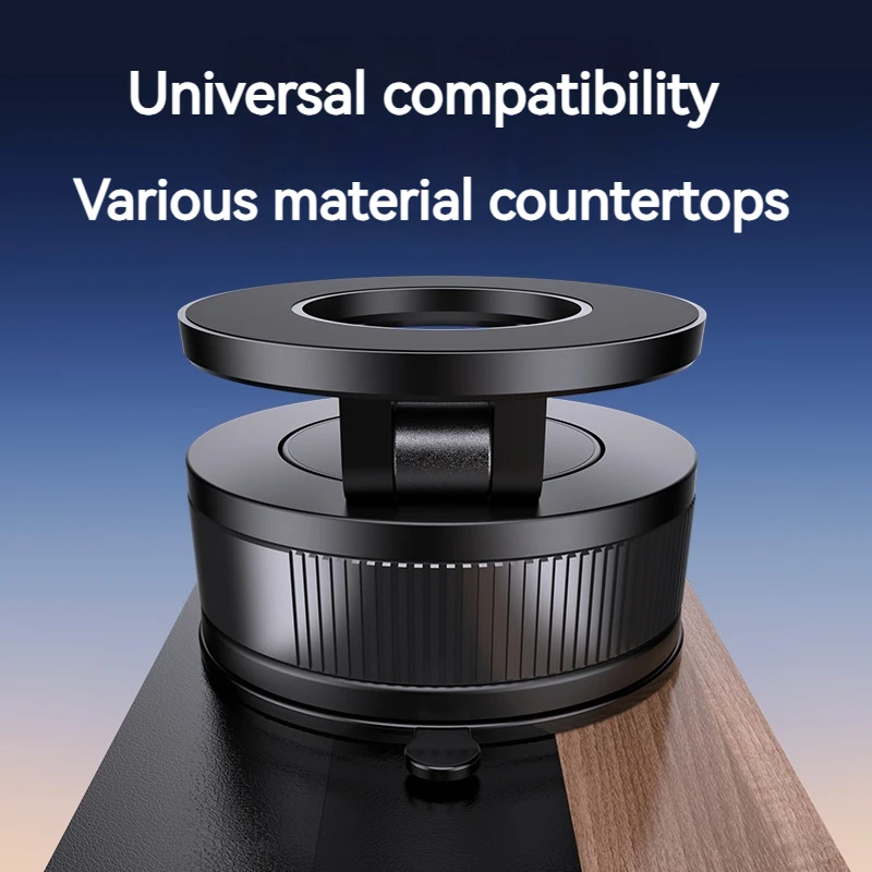 Soporte magnético para coche con succión al vacío de metal plegable y giratorio, adecuado para cocina, baño, gimnasio, Compatible con todos los teléfonos móviles - imagen 3