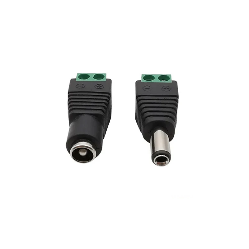 5 pares 5,5x2,1mm 5,5x2,5mm DC macho hembra conector de clavija de alimentación adaptador de enchufe para tira LED cámara CCTV - imagen 2