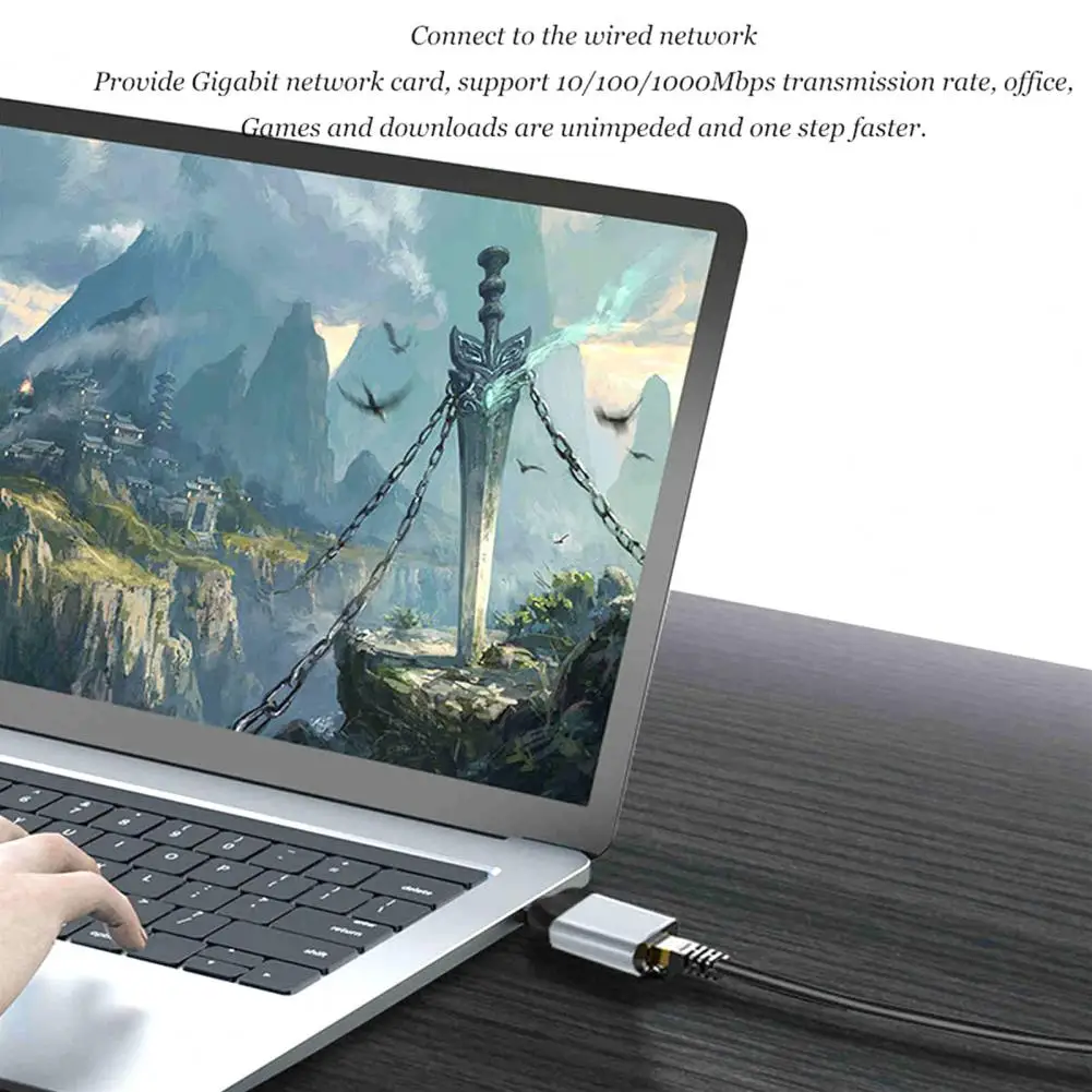 Adaptador USB C Thunderbolt a Ethernet 100/1000/2500Mbps tipo C a RJ45 LAN tarjeta de red rápida para Windows8/10/11 MaOS10 portátil NAS - imagen 5