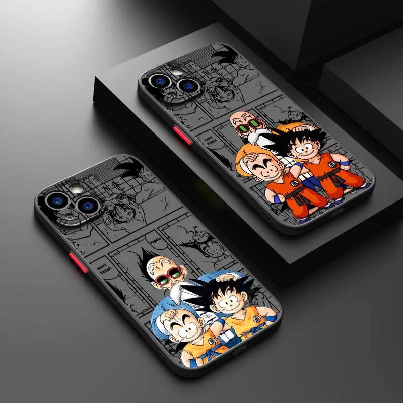 D-Dragon Ball Master Roshi para Apple iPhone 17 16 15 14 13 12 11 Air Plus Pro Max funda de teléfono translúcida esmerilada