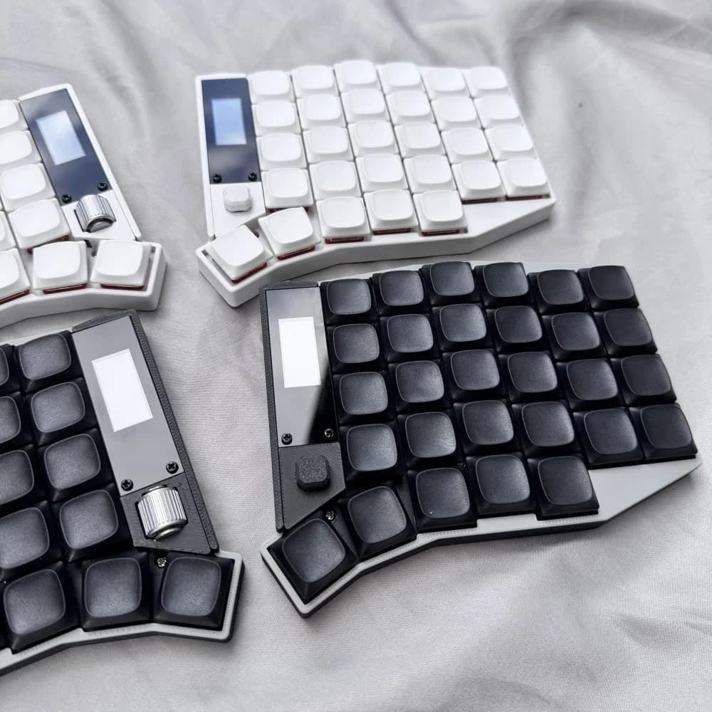 Sofle-Kit de teclado dividido de perfil bajo, Joystick de rodillo personalizado, interruptor Choc Kaih de 58 teclas, teclado dividido inalámbrico Bluetooth ZMK - imagen 2