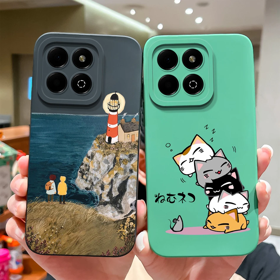 Para Honor X6B funda de teléfono lindos gatos suave silicona líquida protección completa alta calidad Coque modelo JDY-LX1 LX2 contraportada - imagen 2