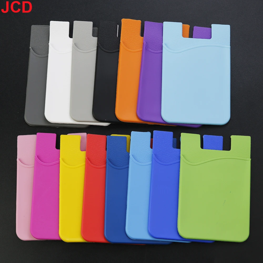 JCD-tarjetero de silicona para teléfono móvil, billetera elástica, adhesivo, suave, para identificación de efectivo, 5 piezas, gran oferta
