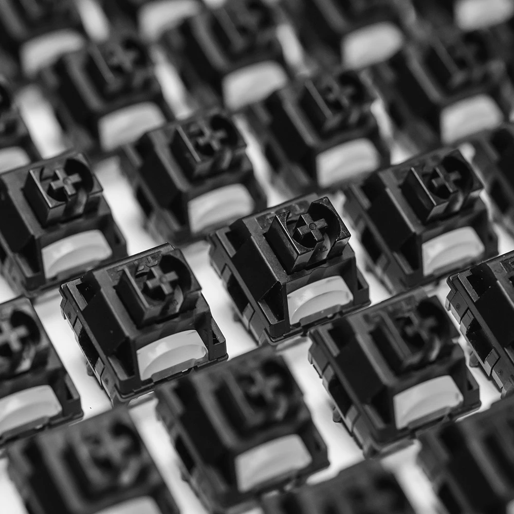 Interruptor para teclado mecánico BP x TTC OS Old School, lineal negro, 5 pines, Lubed preciso, 55g, guía de luz de vástago P1, GK61, Anne Pro 2 - imagen 4