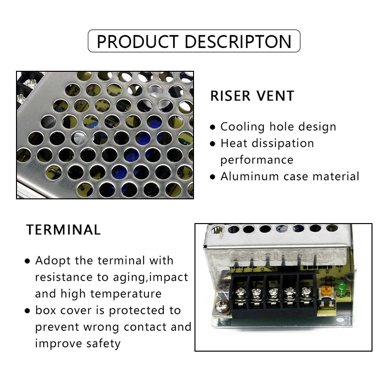 Convertidor SMPS de 110/220V AC a DC 5V 30A 150W, fuente de alimentación, transformador de iluminación LED, adaptador de unidad DC5V AC/dc-cerrado - imagen 3